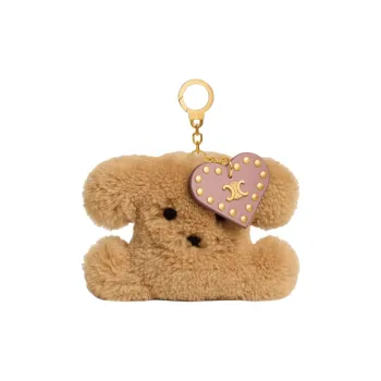 CELINE Triomphe Wool Bag Accessory Women's Brown & Pink