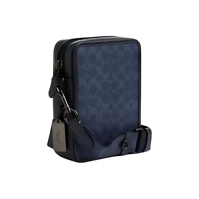 COACH Sullivan Leather Shoulder Bag Mini Men's Blue-1