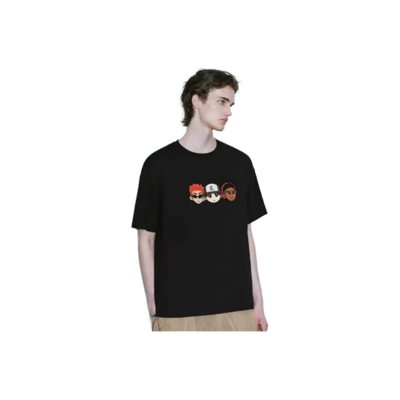 URBAN REVIVO T Shirt Men's Jet Black-2