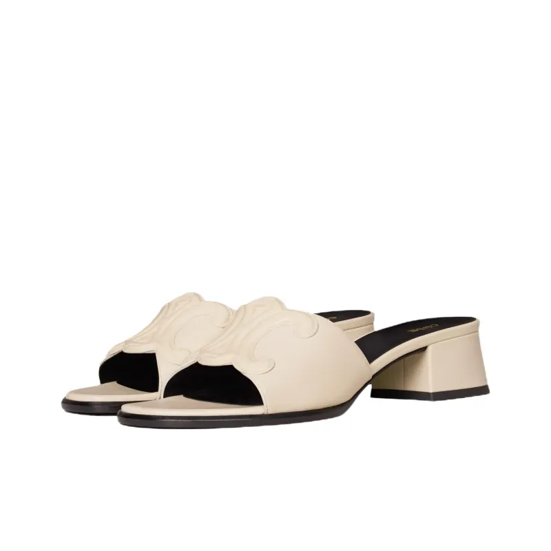 CELINE Slide Slippers Women's Beige-2