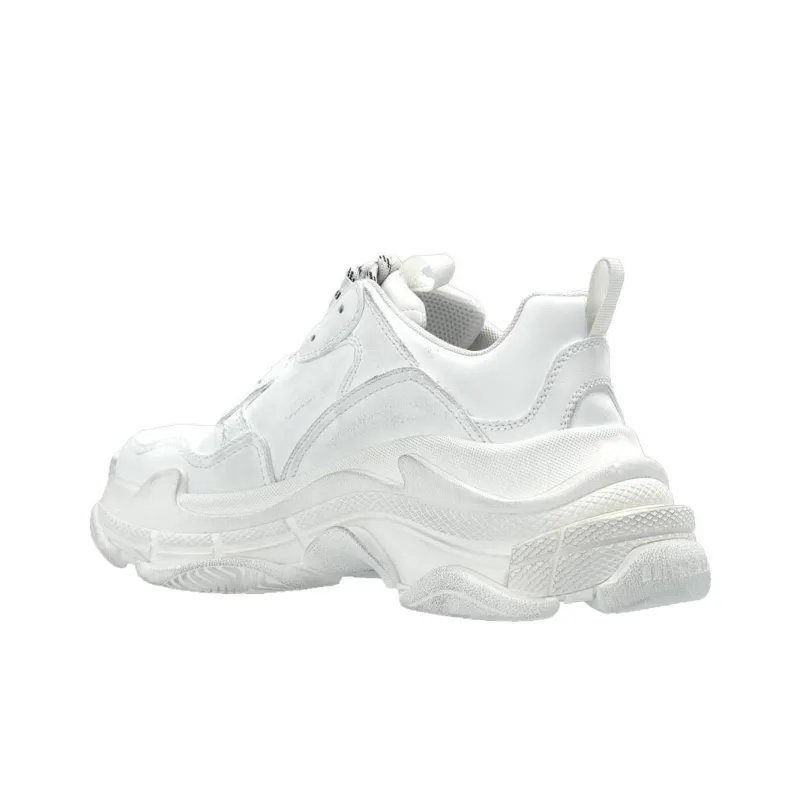 Balenciaga Triple S Low Top Chunky Sneakers Women's White-3