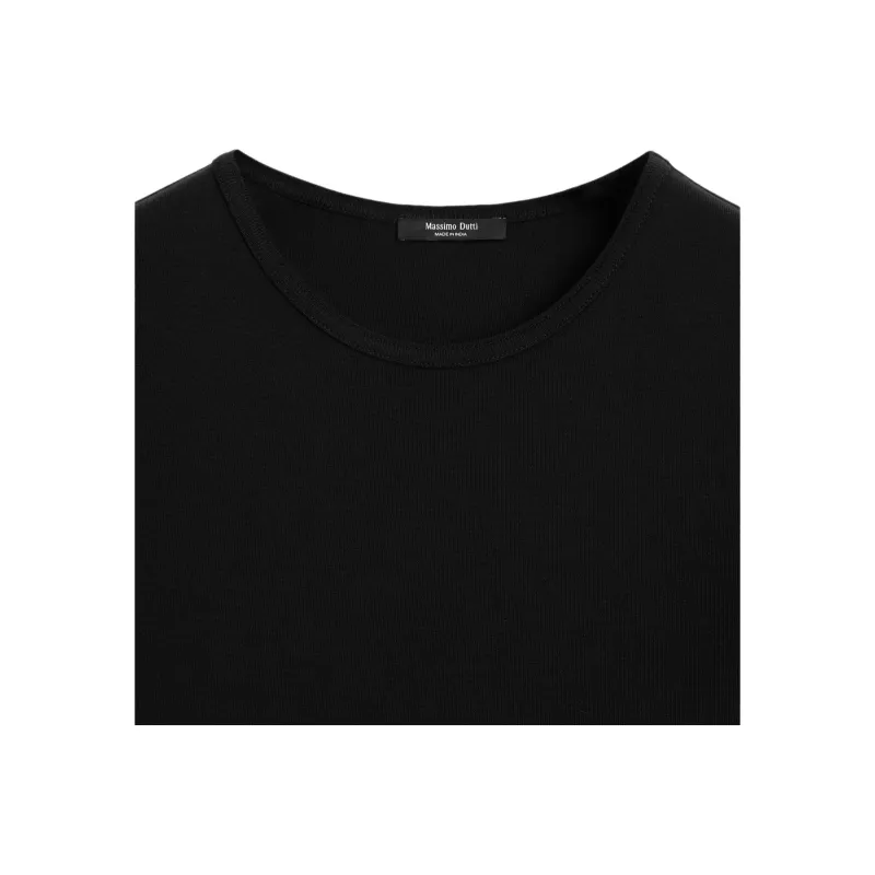 Massimo Dutti T Shirt Women's Black-3