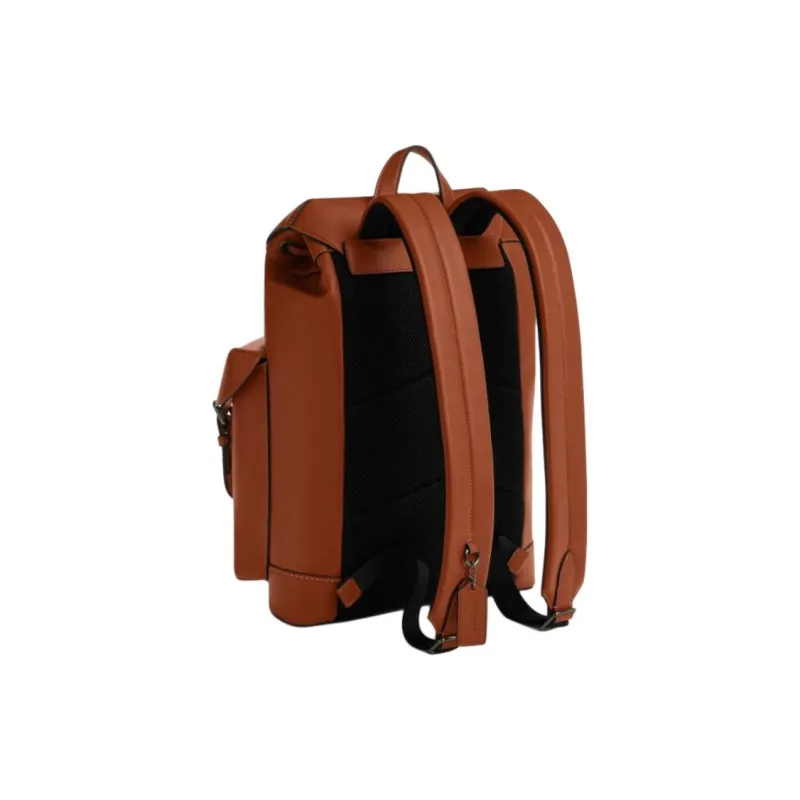 COACH WARNER Cow Leather Backpack Unisex Brown-1