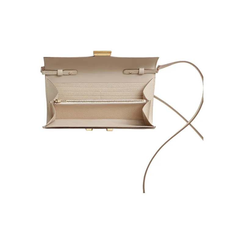 HERMES Constance To Go Epsom Leather Handheld Shoulder Bag, Crossbody Bag Women's 10 Craie Milkshake White-2