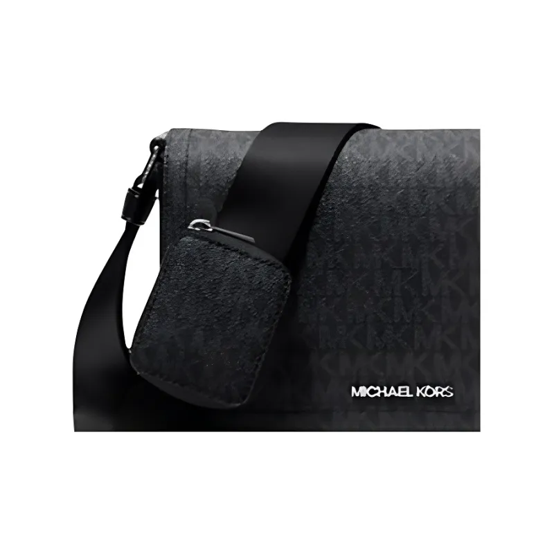 MICHAEL KORS MK Cooper Coated Canvas Crossbody Bag Mini Men's Black-2