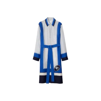 Burberry SS25 Long Sleeved Dress Women's Blue