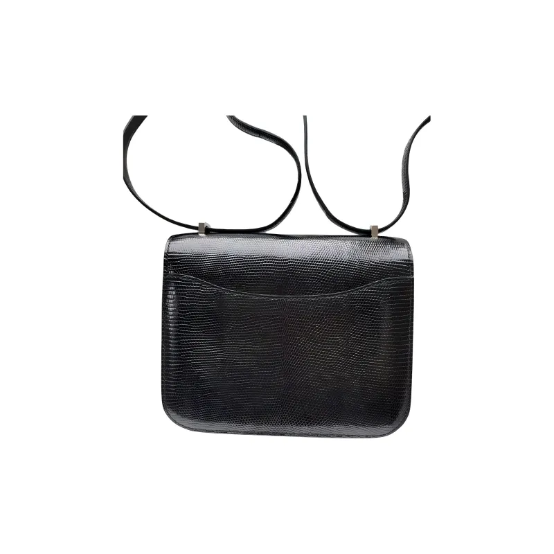 HERMES Constance Lizard Skin Crossbody Bags Mini Women's Noir Black-1