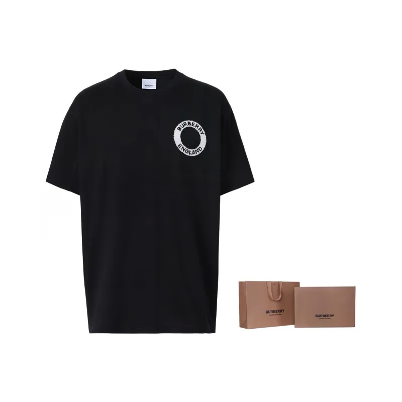 Burberry Logo Graphic Cotton Oversized T shirt-8