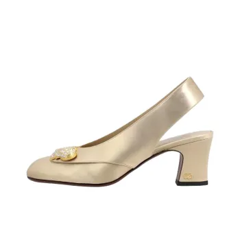 Valentino GARAVANI Adamantine Chunky Heel High Heels Women's Gold