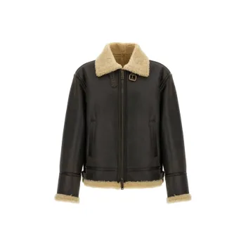 DSQUARED 2 Leather Jacket Men's Brown