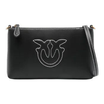 PINKO Calfskin Crossbody Bag, Shoulder Bag Mini Women's Black