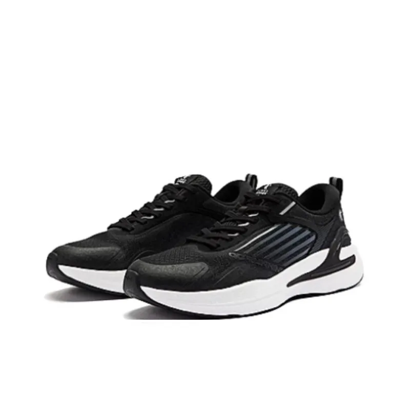 QIAODAN Boundless 5SE Cushioning, Wear Resistant Low Top Running Shoes Men's Black White-2