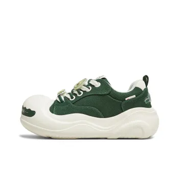 Teenmix Slip Resistant Impact Resistance Low Top Skateboard Shoes Women's White Green