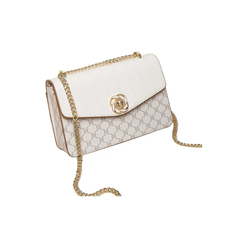 CNNCOO Cow Leather Shoulder Bag Women's Ecru-3