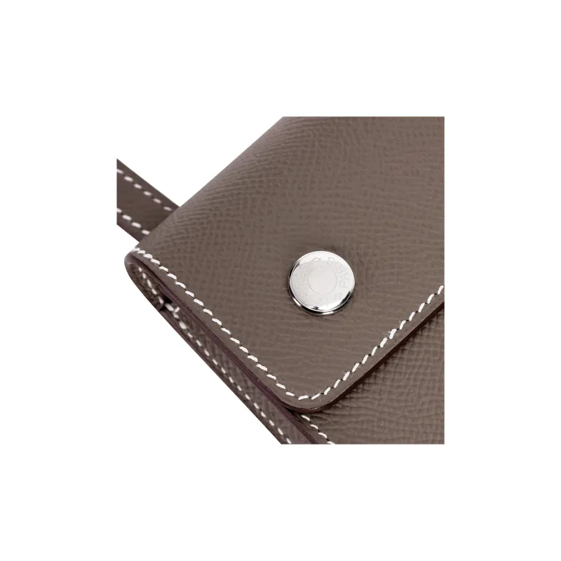 HERMES Hermèsnap Epsom Calfskin Wallets Shoulder Bag Crossbody Bag Men's 18 Etoupe Elephant Gray-6