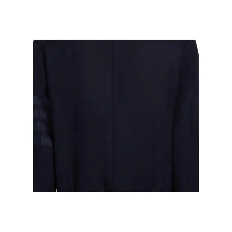 THOM BROWNE Tonal 4 Bar Flannel Blouson Jacket-5