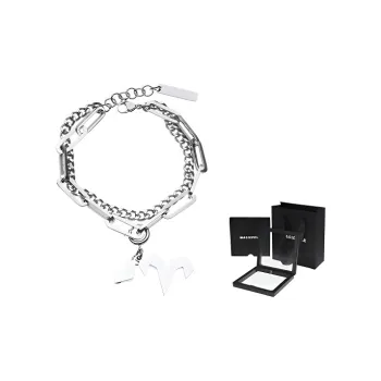 MAGICPOLE Titanium Steel Bracelets Unisex Silver