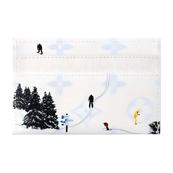 LOUIS VUITTON Ski Double Card Case White-3