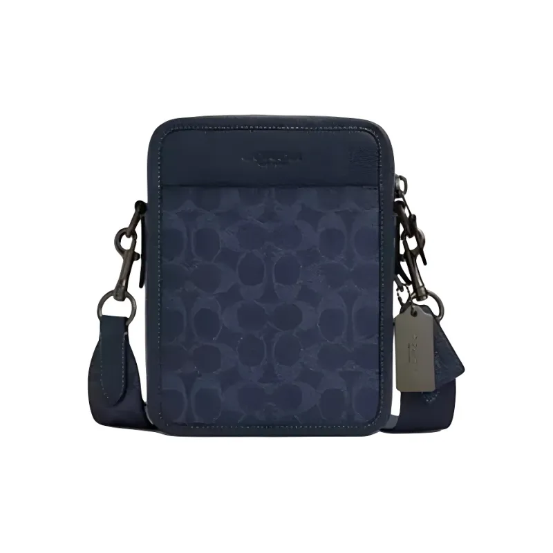 COACH Sullivan Leather Shoulder Bag Mini Men's Blue-0