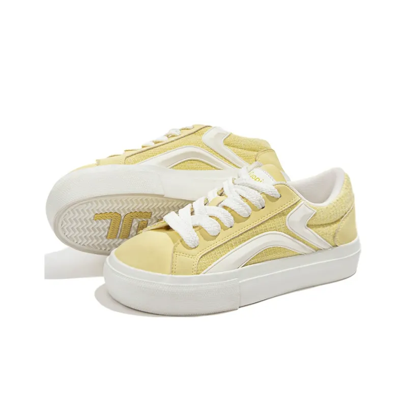 TUOPIN Pie Shoes Anti Slip Wear Resistant Low Top Skateboard Shoes Women's Lemon-15