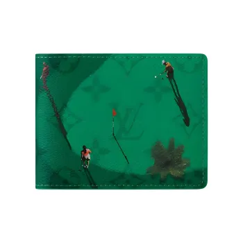 LOUIS VUITTON Golf Slender Wallet Green