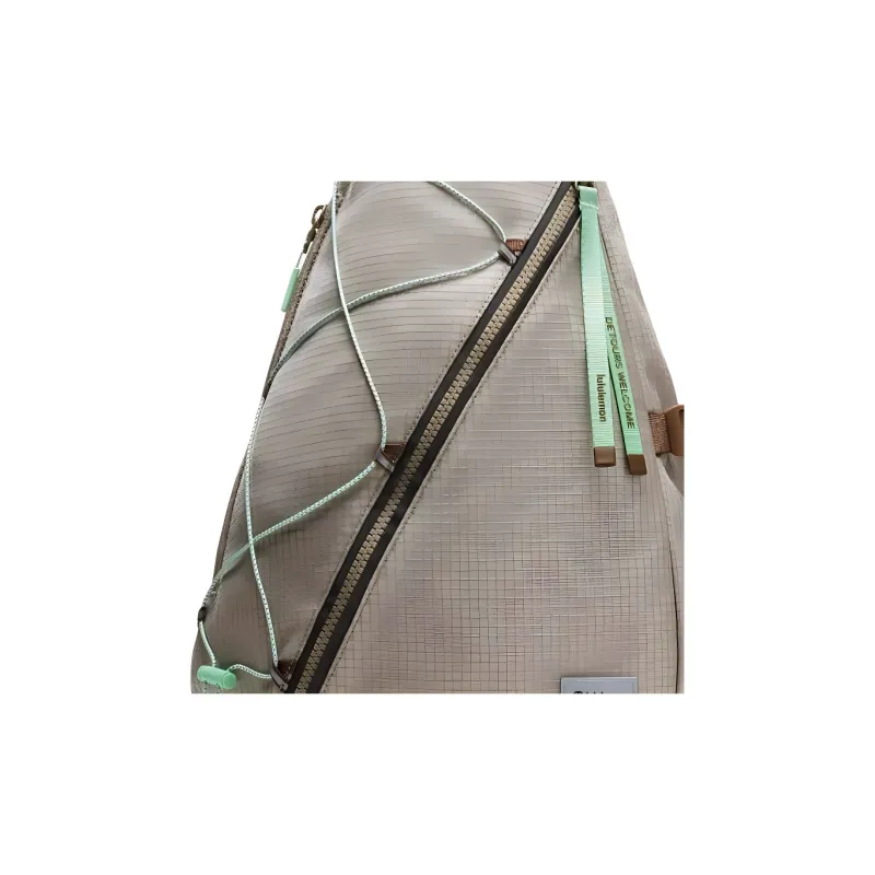 Lululemon Nylon Crossbody Bags Regular Unisex Oak Brown/Mocha/Lime Green-4