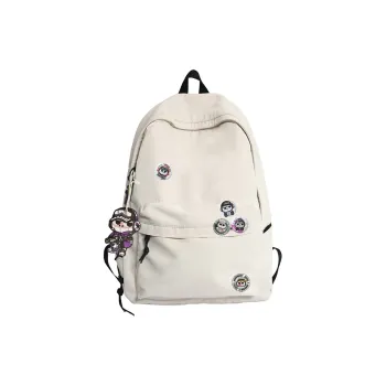 ADOONGA Nylon Backpack Unisex Black/White