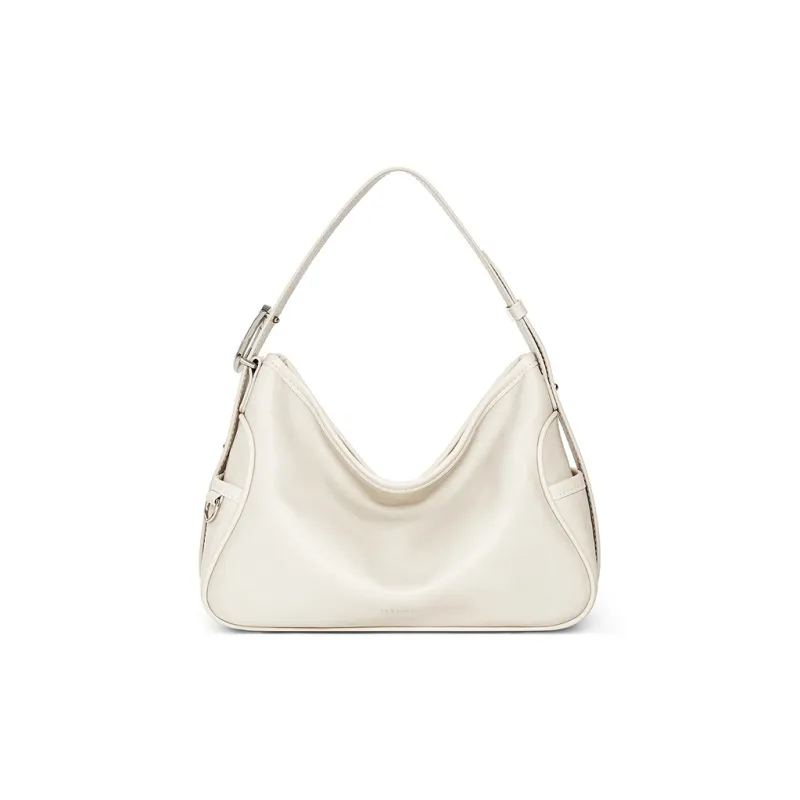 Teenmix Split Cow Leather With Synthetic Leather Crossbody Handbag, Shoulder Bag Regular Women's Ecru/Khaki/Black-30