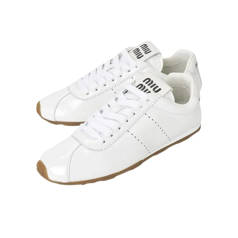 MIU MIU Plme Low Top Casual Shoes Women's White-2