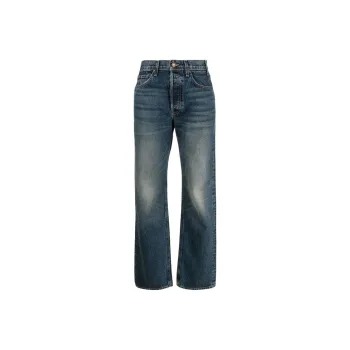 NILI LOTAN Washed Straight-leg Jeans