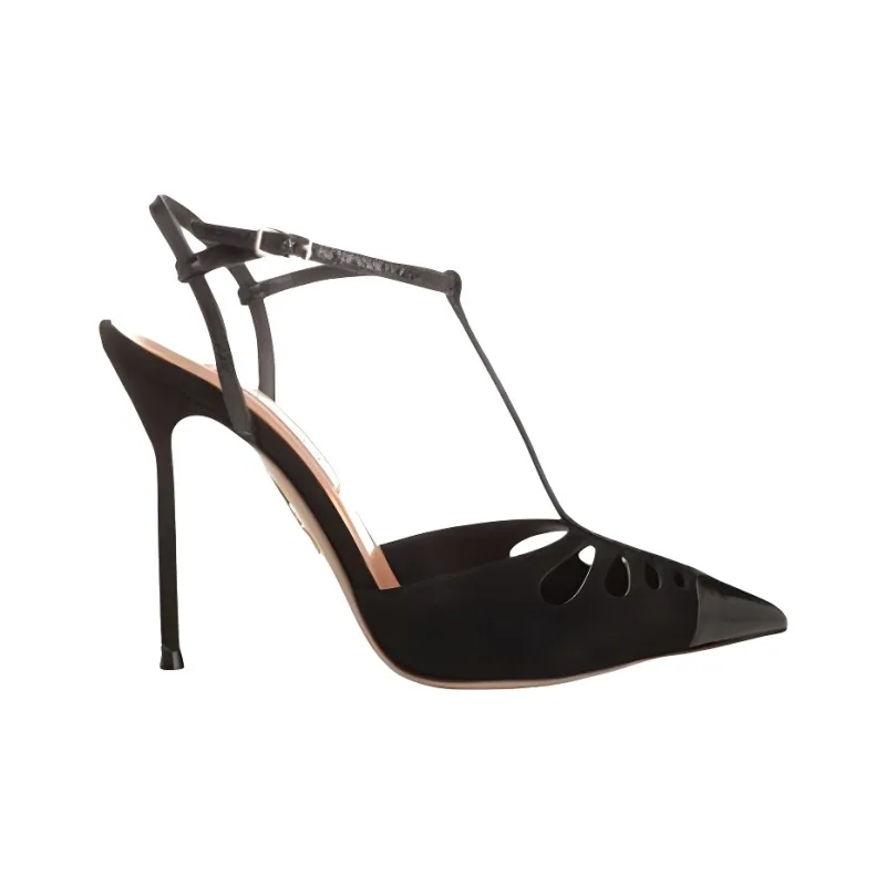 AQUAZZURA Camille Slim Heel High Heels Women's Black-1