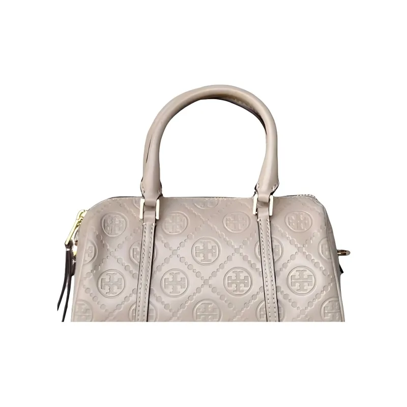 TORY BURCH T Monogram Leather Shoulder Bag, Crossbody Bag, Handbag Small Size Women's Brown-1