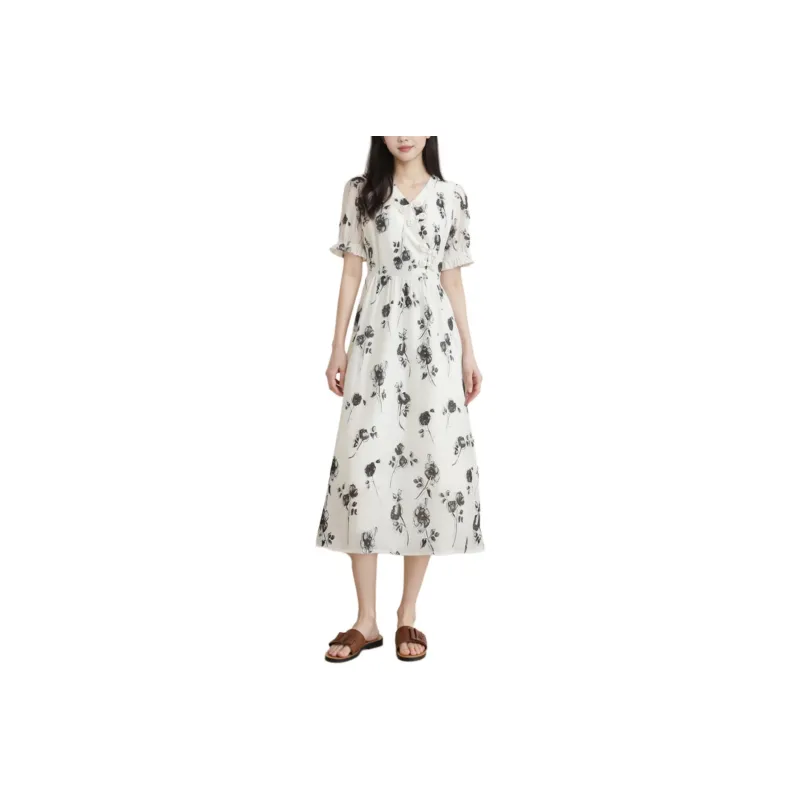 Wbwq Short Sleeved Dress Women's Multiple Colors-2