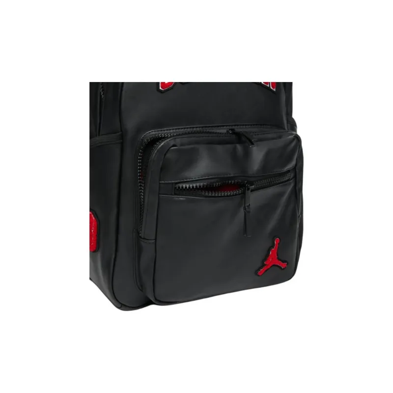 Jordan Synthetic Leather Backpack Unisex Black-4