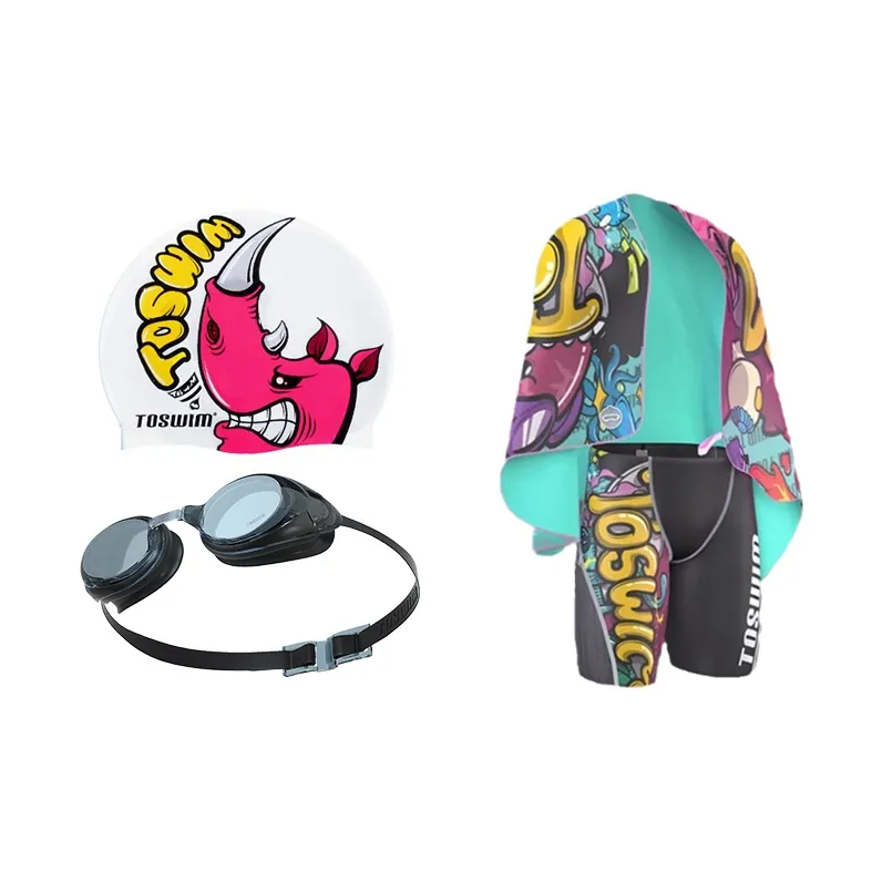 TOSWIM Swimming Sets Polyamide, Nylon, Elastane Men's Ocean Graffiti-0