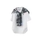 White[Blue Coffee Shawl]