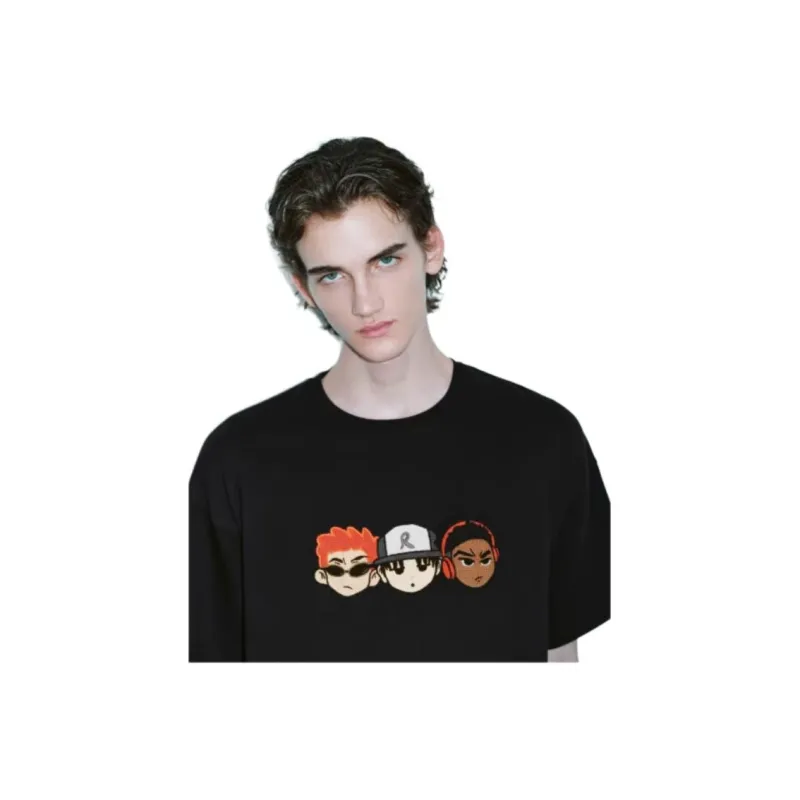URBAN REVIVO T Shirt Men's Jet Black-3
