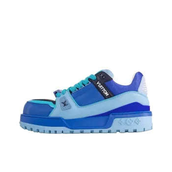 LOUIS VUITTON Trainer Maxi Low Top Skateboard Shoes Men's Blue