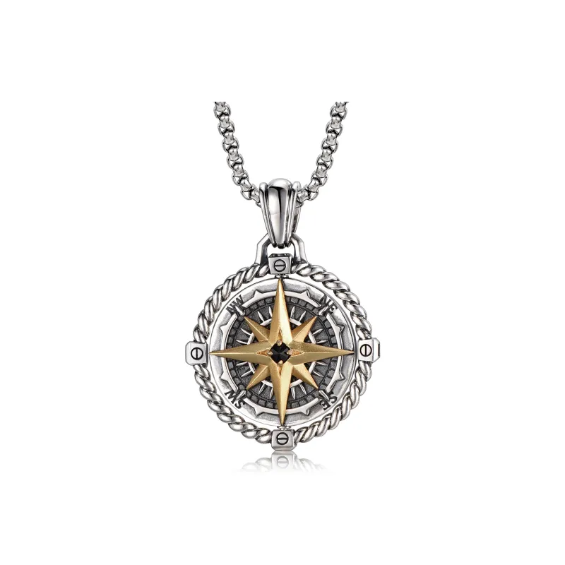 IDEAGEMER 925 Sterling Silver Necklaces Men's-2