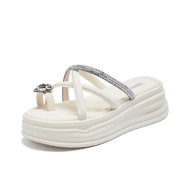 AGSDON Slide Slippers Women's Beige-1