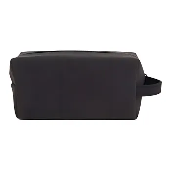 HAWA PU Portable Toiletry Bag Storage Bag Makeup Bag Medium Size Unisex Black