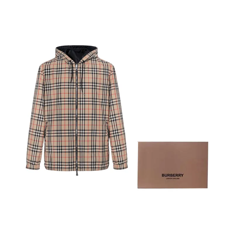 Burberry Check Reversible Hooded Jacket-8