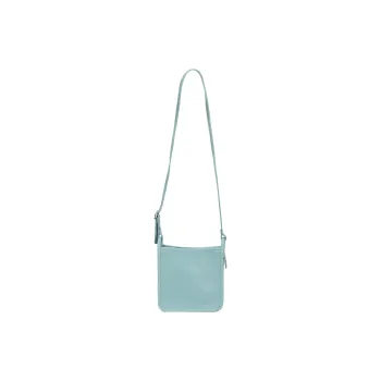 LONGCHAMP Le Foulonné Cow Leather Shoulder Bag, Crossbody Bag Trumpets Women's Blue Green
