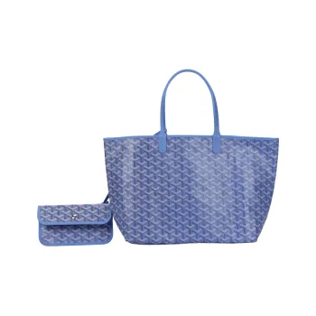 GOYARD Saint Louis PM Canvas With Calfskin Canvas Bag, Tote Bag, Shopping Bag, Handbag Small Size Women's Iris Purple