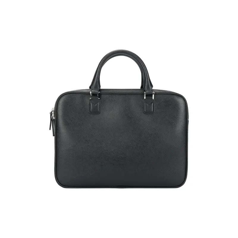 MONTBLANC Calfskin Briefcase Large Size Men's Black-2