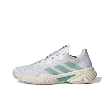 Adidas Barricade Wear resistant Non Slip Tennis Shoe Gray Blue Women's