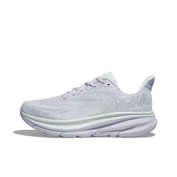 HOKA ONE ONE Clifton 9 Cushioning, Breathable, Lightweight Low Top Casual Shoes Women's Purple Gray