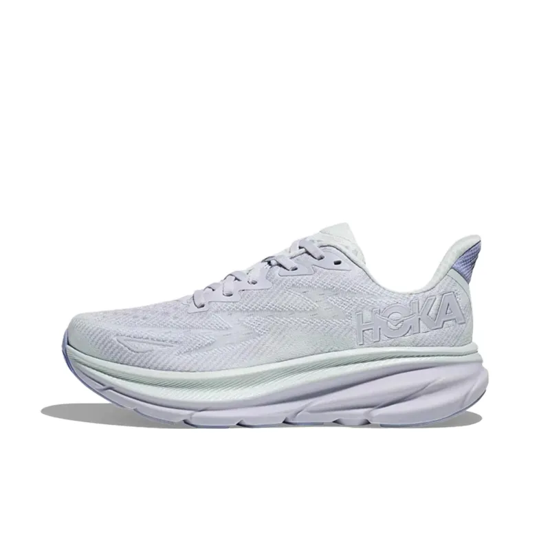 HOKA ONE ONE Clifton 9 Cushioning, Breathable, Lightweight Low Top Casual Shoes Women's Purple Gray-0