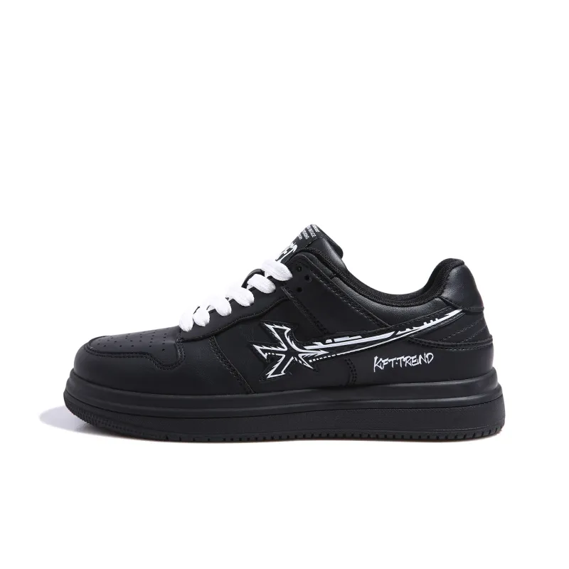 KFT Height Increasing Abrasion Resistant Breathable Slip Resistant Low Top Skateboard Shoes Unisex-12
