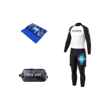 TOSWIM Swim Set Vacation Three Piece Set Men's Phantom Color Remote Control